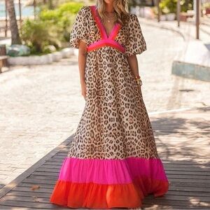 Beautiful animal print maxi dress